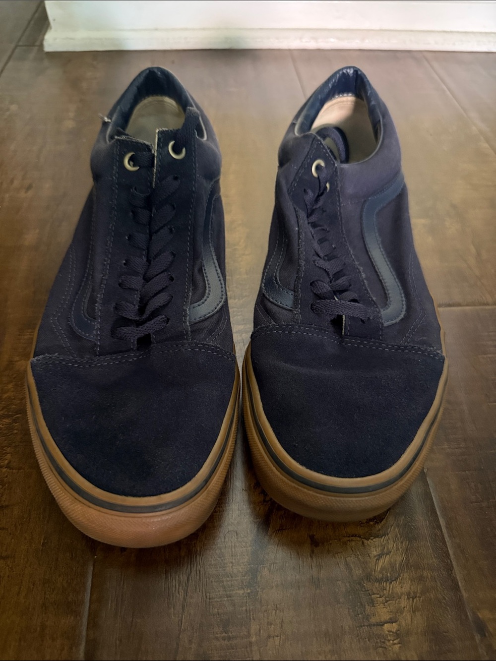 Men's Vans Navy Canvas & Suede Eras with Gum Sole- 12